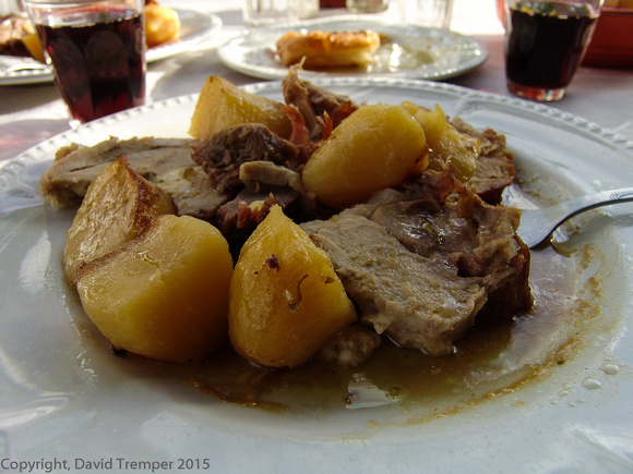 Lamb and potatoes at Axiotissa.
